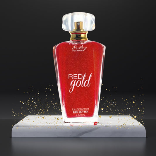 Perfume para mujer Red Gold - Eau de Parfum con Glitter (100 ml)